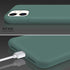 IceSword Compatible with iPhone 11 Case, Pine Green Thin Liquid Silicone, Shockproof Cover