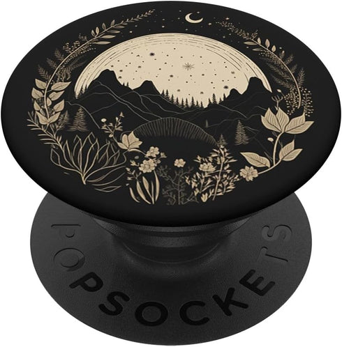 Boho Chic Floral PopSockets Standard - Forest Nature Mountain Moon Hiking Camping