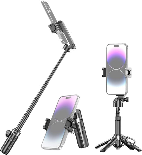 EBTOOLS Portable Selfie Stick, Extendable 11.7 to 41.5cm Aluminum Alloy Phone Tripod with