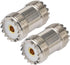 Boobrie 2-Pack SO239 Barrel Adapter, UHF Female to Female Coaxial Connector, PL259 Coupler for CB Ham Radio