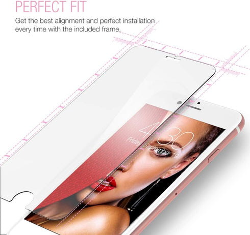 3-Pack Tempered Glass Screen Protector for iPhone 8 Plus, iPhone 7 Plus, Case Friendly Glass Film