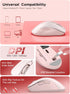 RAPIQUE 2.4 Bluetooth Wireless Mouse - Dual Bluetooth & GHz USB Receiver, Ergonomic Design, Quiet Clicks, Low Power