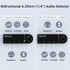 Cubilux Bidirectional 4-Channel 6.35mm Audio Selector, 1x TRS to 4X TRS Stereo 4-Port 1/4 Quarter Inch AUX Switch Box for Speaker, Headphones, Subwoofer, Home Audio System, Mixer, Amplifier