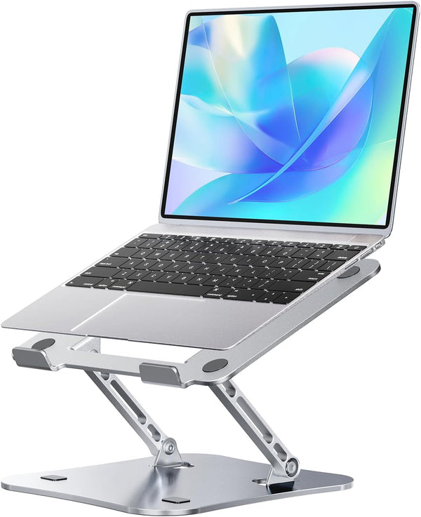 H&C(hcck&Cllassp) Aluminum Laptop Stand for Desk, Foldable and Portable Laptop Riser, Adjustable Notebook