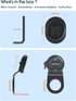 Bike Phone Mount, Universal Aluminum Handlebar Phone Clamp for Mountain Bicycle Stem, Quick Release Attach/Detach-Black