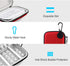 Lacdo Hard Drive Carrying Case for Seagate Portable/Backup Plus Slim HDD, Shockproof Travel Bag (Red, 1TB-5TB)
