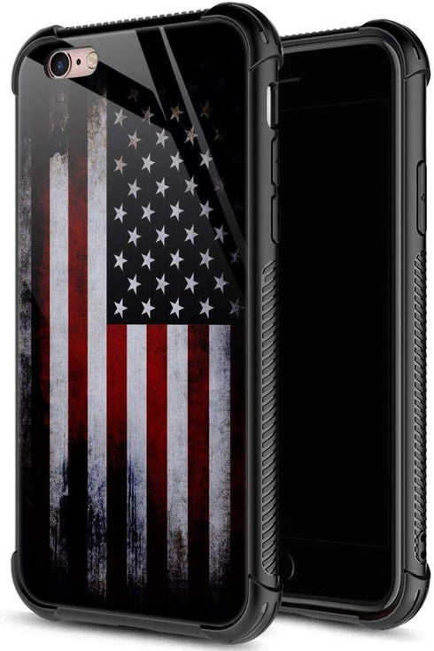 Military-Grade Protection Case for iPhone 6/6S, Anti-Scratch Shockproof Corners, Old Flag