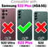 Asuwish Phone Case for Samsung Galaxy S22 Plus, Black, Wallet Cover with Screen Protector & Crossbody Strap