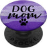 Dog Mom Fur Mama Dog Lover Gifts Paw Print Purple PopSockets Standard PopGrip: Swappable Grip for Phones & Tablets