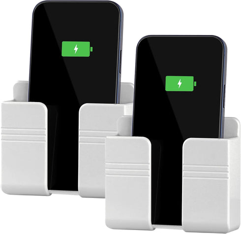 CEI&BPY 2Pcs Phone Holder Wall Mounted, Self Adhesive Stand for Shower/Charging, Compatible with iPhone and Android