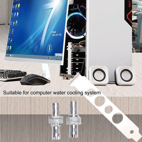 Hose Connectors for Computer Water Cooling System, G1/4 Thread Fitting Direct Hose Connection for Water Cooler System
