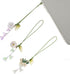 3pcs Cherry Blossom Daisy Flower Phone Charm, Handmade Mobile Phone Pendant, Cute Anti-lost Strap for Women
