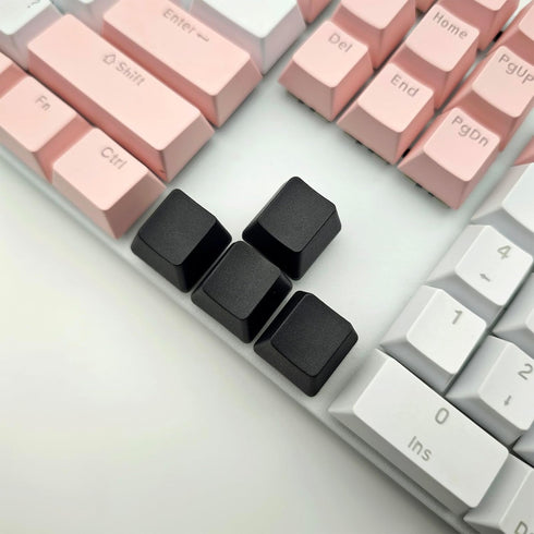OEM Profile Blank Black Keycaps, PBT Material 1U R4 Keycap for MX switches Mechanical Keyboard (Black, 20pcs)