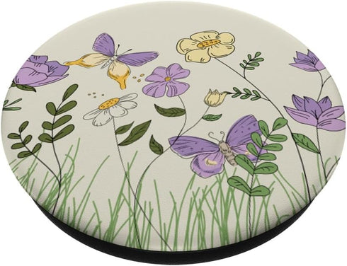 Floral Butterfly Flower PopSockets Standard PopGrip