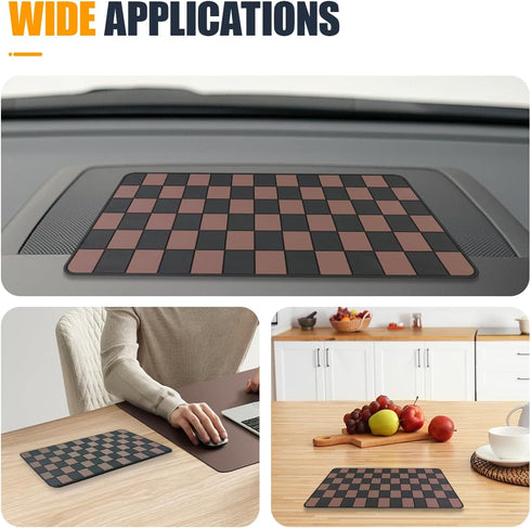YoRise 10.62'' 5.90'' Car Dashboard Anti Slip Mat, PVC Center Console Pad, Non-Slip Sticky Dash Mat, Washable Car