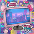 1 20-29 Inch Pcs Cute Cat Ear Computer Monitor Cover, Kawaii Pink Dustproof Screen Protector for Display, Soft Elastic