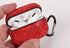 Sparkly Diamond Case for AirPods Pro 1&2 - Shockproof Rhinestone Cover Skin with Keychain, Rro Red