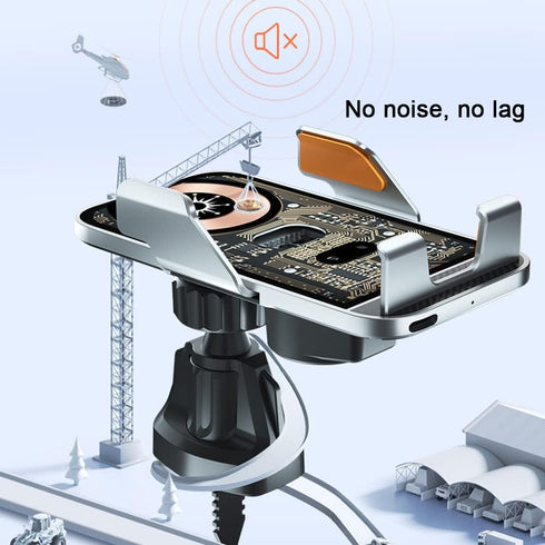 Wireless Car Charger Mobile Phone Holder, Fast Auto Clamping Bracket for 5.74in-6.49in Phones, Universal Dashboard Mount