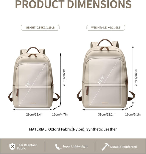 Backpack Backpack 15.6 Inch GOLF SUPAGS Laptop for Women Slim Computer Bag Work Travel College Purse Fits Notebook