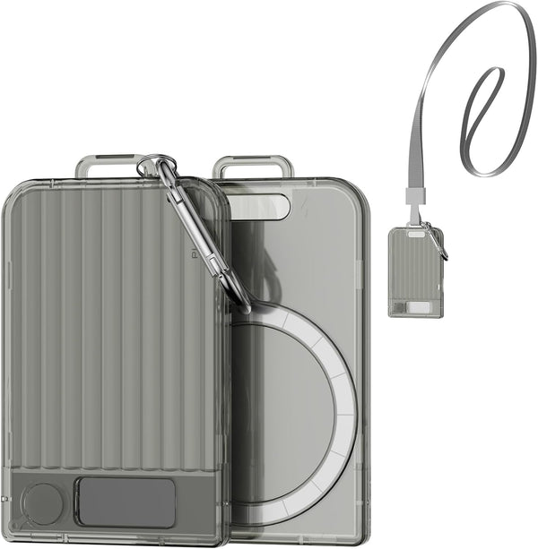 Wacanc Magnetic Holder for Plaud Note&Plaud Note Pro(2025) with Lanyard&Carabiner,Anti-Scratch Hard Slim PC