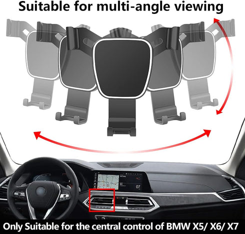 Car Phone Holder for BMW X5 2019-2023, X6 2020-2023, X7 2019-2022 - Auto Accessories Navigation Bracket