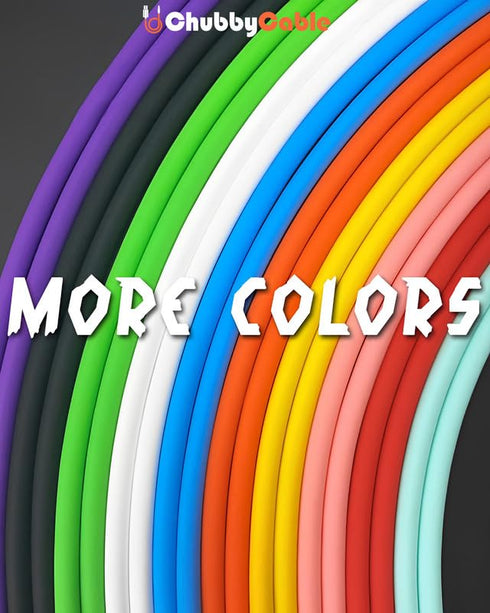 chubbycable Chubby 2.0 Fast Charging Cable Durable Soft Silicone USB C Cable 240W Extra Thick Phone Charger Cord,