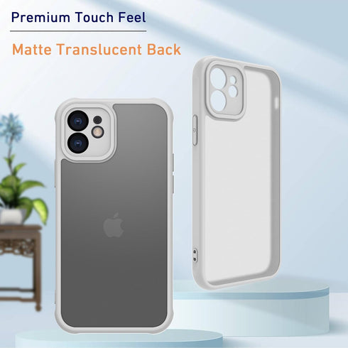 Matte Shockproof Protective Hard Back Slim Case for iPhone 11, Frosted Translucent Back Phone Cover, Anti-Fingerprint