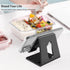 Crpich Acrylic Phone Stand, Ergonomic Design for Apple iPhone and Samsung Galaxy, Compatible with 4-8 Inch Screens, Black