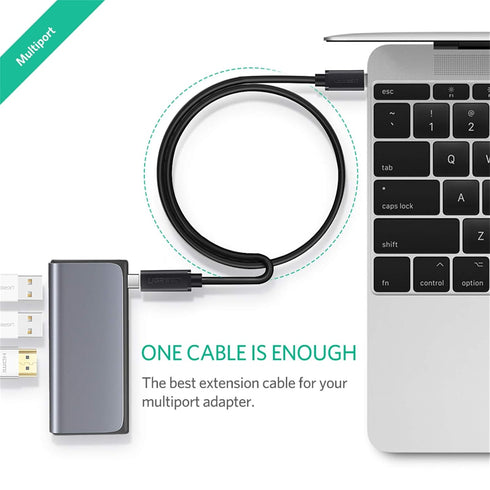 UGREEN USB Type C Extension Cable (10Gbps), USB 3.2 Type C Male to Female Fast Charging, Compatible with MacBook Pro iPad Pro Dell XPS Surface Switch DJI Mavic Dongle Hub,1.5FT