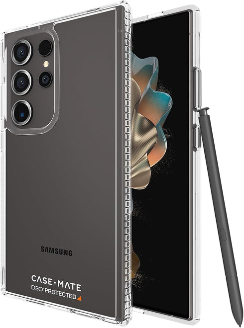 Case-Mate Tough Clear Case for Samsung Galaxy S24 Ultra, 16ft D3O Drop Protection, Wireless Charging