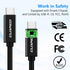 10ft USB C-C Video Cable, 4K Type-C Monitor Cable, 100W Fast Charge & 10Gbps Data Sync, Black