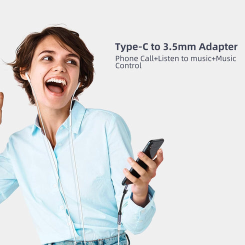 2Park USB Type C to 3.5mm Headphone Jack Adapter, USB C to Audio AUX Cable Dongle for iPhone 15 Series, Pixel, Samsung