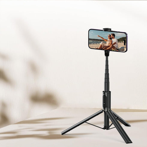 ATUMTEK 55" Selfie Stick Tripod, All-in-one Extendable Aluminum Phone Tripod with Rechargeable Bluetooth Remote for