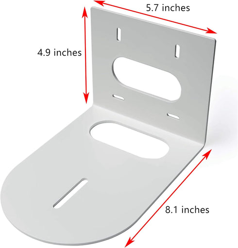 PTZ Camera Wall Mount Bracket, Universal Solid Metal Mount for All PTZ Cameras, Includes Mounting Screws (White)