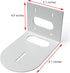 PTZ Camera Wall Mount Bracket, Universal Solid Metal Mount for All PTZ Cameras, Includes Mounting Screws (White)
