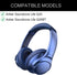 Replacement Ear Pads for Anker Soundcore Life Q20 Headphones, Comfortable Memory Foam & Protein Leather (Blue)