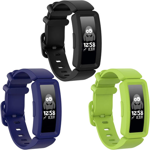 Watbro Kids Bands Compatible with Fitbit Ace 2, Colorful Soft Silicone Replacement Strap for Boys Girls 6+