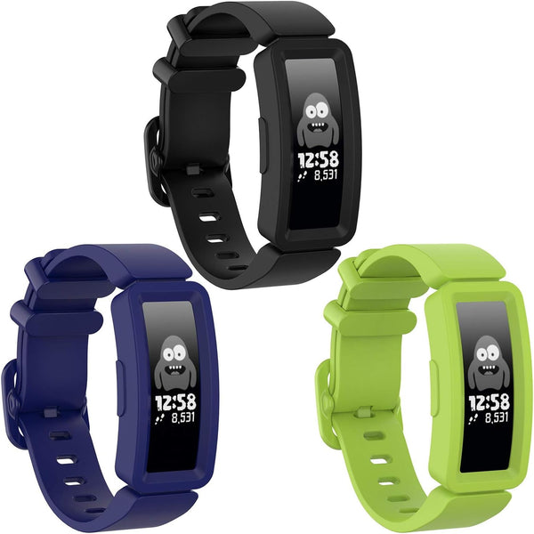 Watbro Kids Bands Compatible with Fitbit Ace 2, Colorful Soft Silicone Replacement Strap for Boys Girls 6+