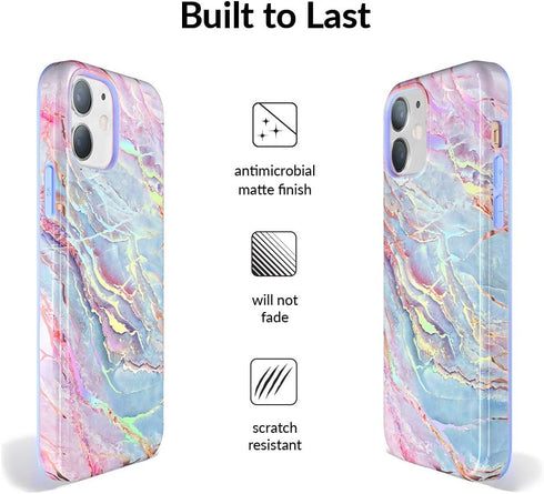 Velvet Caviar Compatible with iPhone 12 Mini Case - Cute Protective Phone Cover, 10ft Drop Tested (Holographic Pink