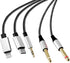 4.26FT MFi Certified Lightning to 1/4 Inch Audio Adapter Cable, 3-in-1 Stereo 1/4 Cable for Headphone AMP