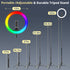 UBeesize 12” RGB Selfie Ring Light with 62” Extendable Tripod Stand & Remote, LED Light for Video Recording/Makeup
