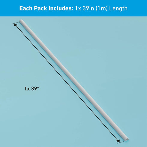 D-Line Half Round Cord Hider, Patented Cable Cover for Hiding TV Wall Mount Wires, White