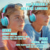 Kids Headphones Bluetooth 5.3 Wireless 60H Play Time Volume Limited 85/110dB Over Ear Foldable Headset with Cable Aux Mic for iPad Notebook Boy Girl Travel School Tablet Cyan