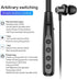Wireless Waterproof Sports Earphones with 50 Hours Playback, Bluetooth Earphones with Microphone for Gym Running