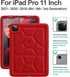 Poetic TurtleSkin Heavy Duty Case for iPad Pro 11 Inch, Kids Friendly Silicone Cover in Red