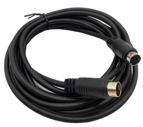 S-Video Mini-DIN 9-Pin Male to Male Audio Cable for Projector, TV, Monitor (10Ft/3m)