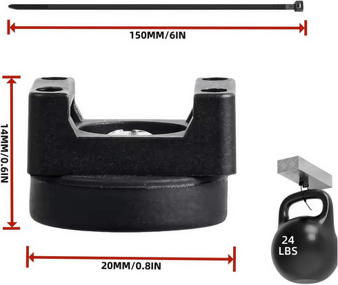 Generic Mounts,10Pcs (50 Heavy-Duty Magnetic Zip Tie Multipurpose Cable Holder with Nylon Cable Ties Pieces)