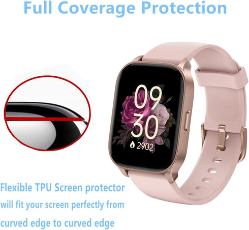 TOOBUR Smart Watch Screen Protector, 2.01 Full Coverage Clear TPU Soft Film (6 Pack) for IDW17 Smartwatch