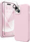 GONEZ iPhone 14 Case Silicone, Shockproof Protective Phone Cover with 2X Screen Protector + 2X Camera Lens Protector,
