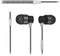 Coby Noise Isolating Metal Wired Earbuds, Tangle Free Braided Wire, Built-in Microphone, Noise Canceling Headphones